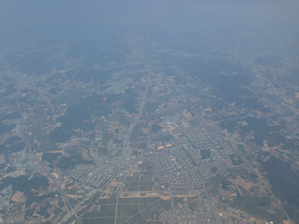 韓国上空画像