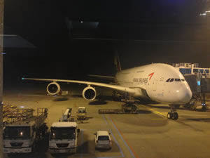 アシアナ航空 A380 ビジネスクラス搭乗記 香港-ソウル 画像